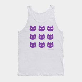 9 Purple Kitty by Sunnie Meowtlu Tank Top